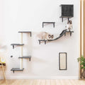 Wall-Mounted Cat Furniture 5pcs Wooden Cat Shelves O387