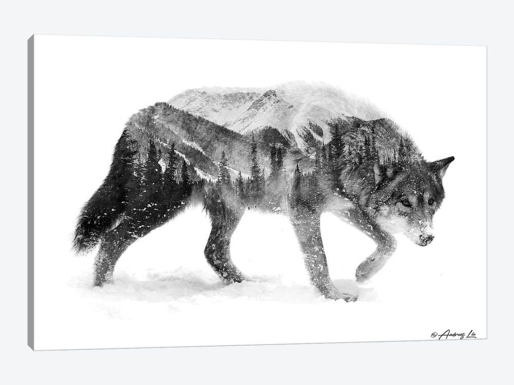 Black & White Wolf Canvas Art N422