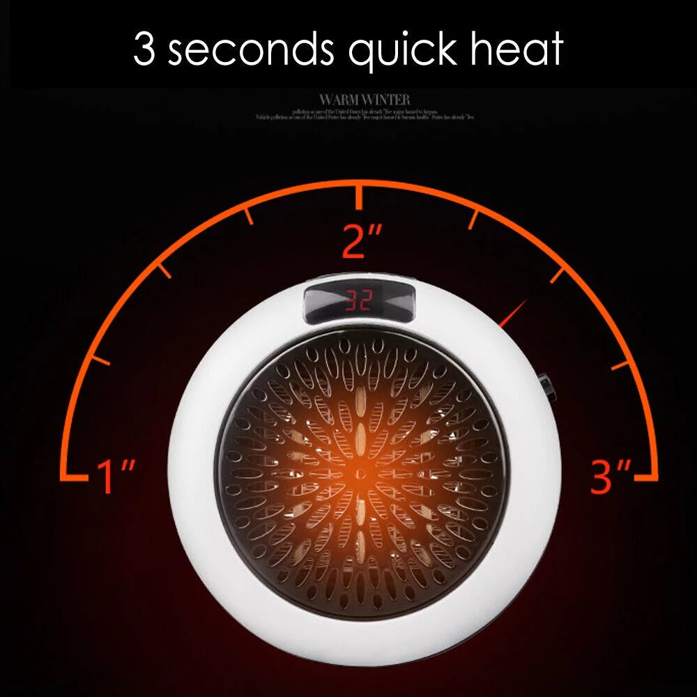 900W White Digital Thermostat Electric Heater H156