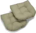 Sage Green Twill Chair Cushion, 2 Count C995531