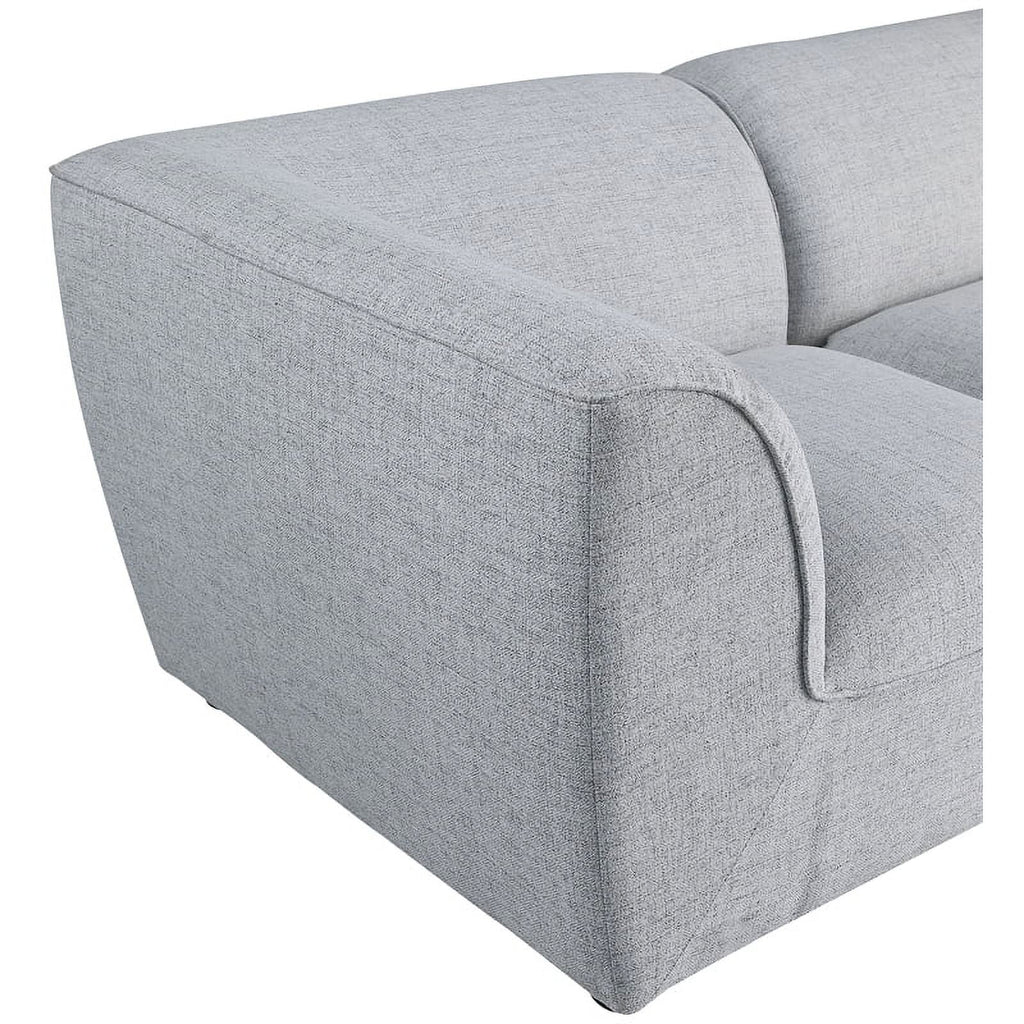 Grey Linen Textured Modular Sectional L25988