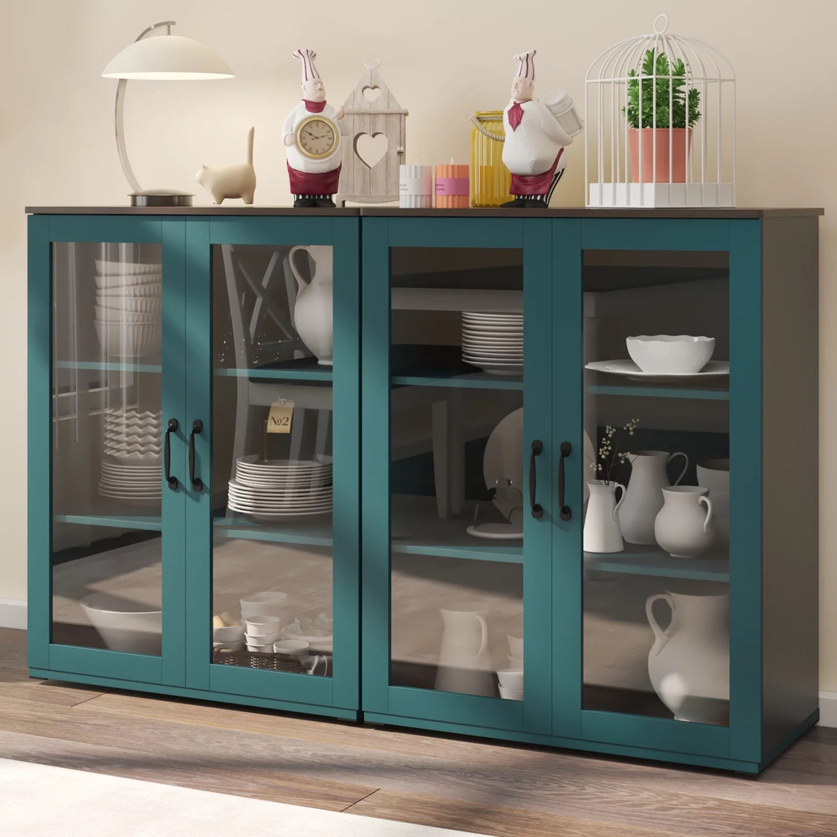 Storage Buffet Cabinet with Glass Doors H80688