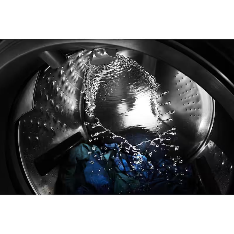 White Front Load Washing Machine with Steam H2240