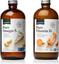 Liquid Fish Oil Lemon Cake Flavor 16 Oz and Liquid D3 & K2 Orange Cream Flavor 16 fl oz F6866