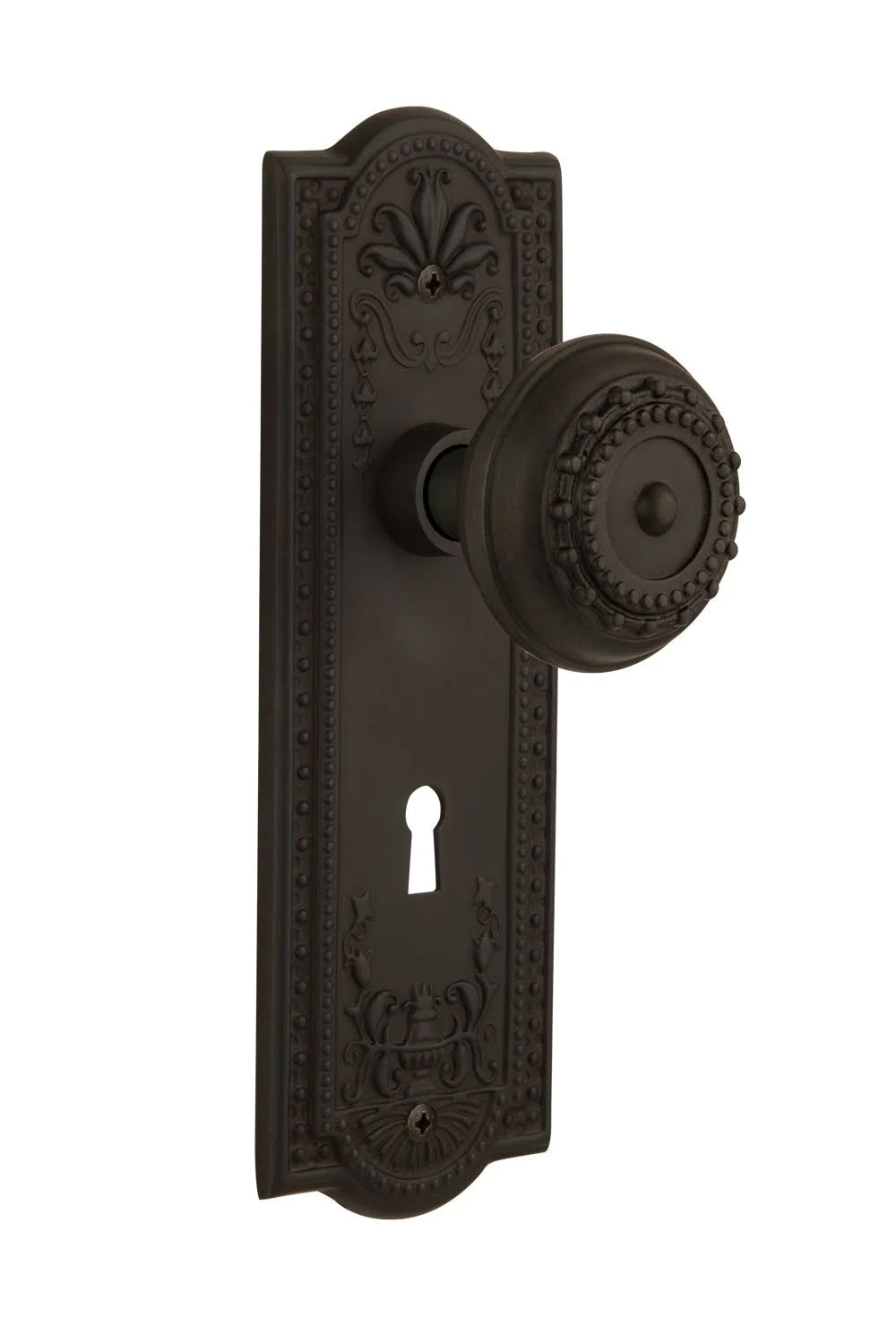 Oil-Rubbed Bronze Door Knob with Keyhole Privacy Z383