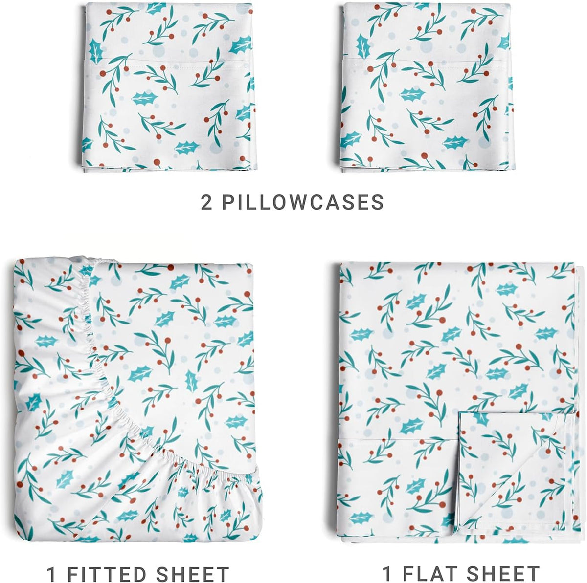 4 Piece Deep Pocket Christmas Sheet Set Z4650