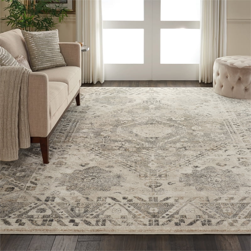 Cream Grey Area Rug R8322