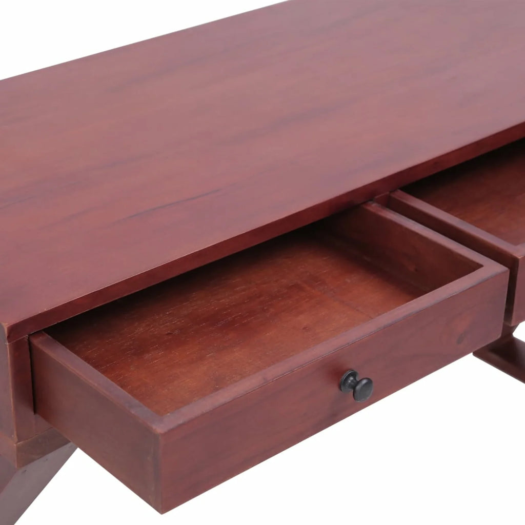 Brown Wood Computer Desk with 3 Drawers C4850