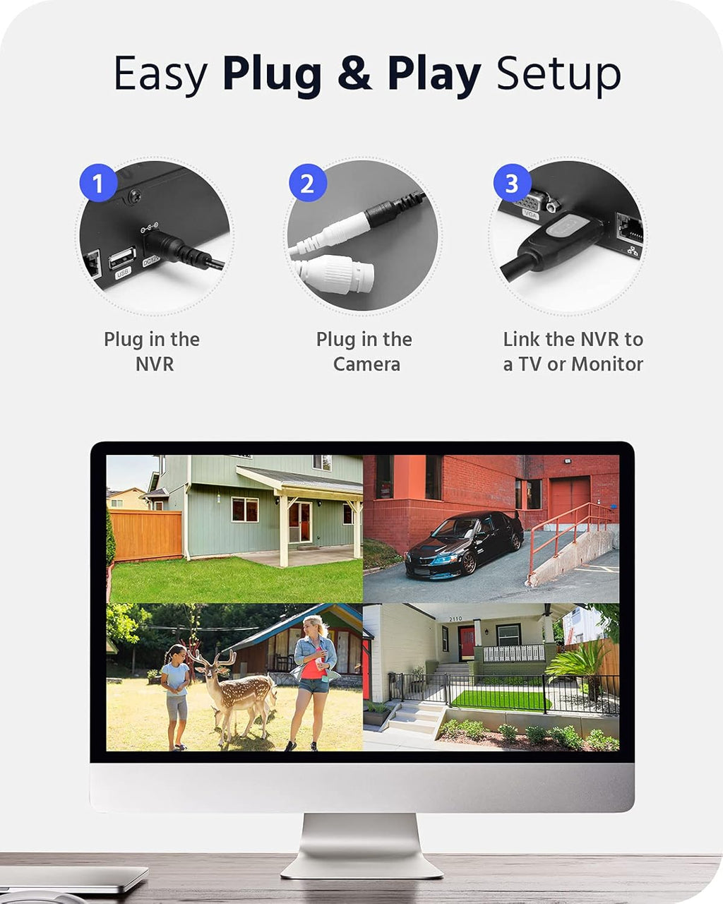 8CH Wireless Security Camera System with 1TB Hard Drive D96550