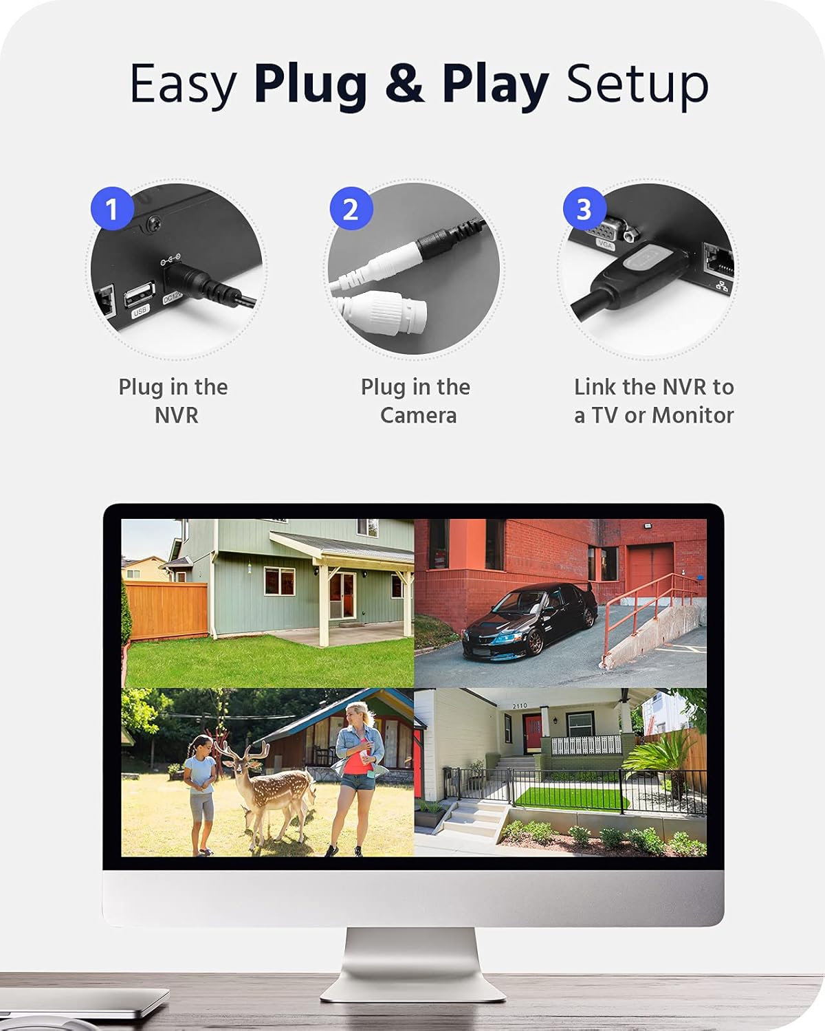 8CH Wireless Security Camera System with 1TB Hard Drive D96550