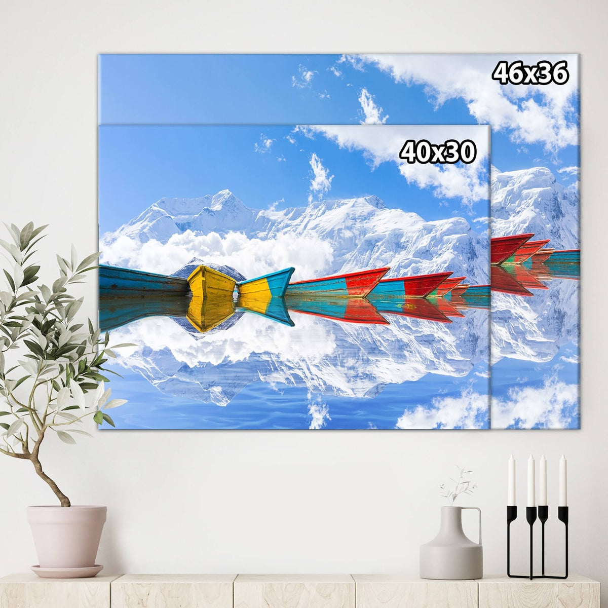 Boat Canvas Artwork Print 40 in. Wide x 30 in. High B8397