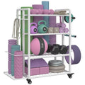 4-Tier Dumbbell Rack with Wheels and Hooks G90781