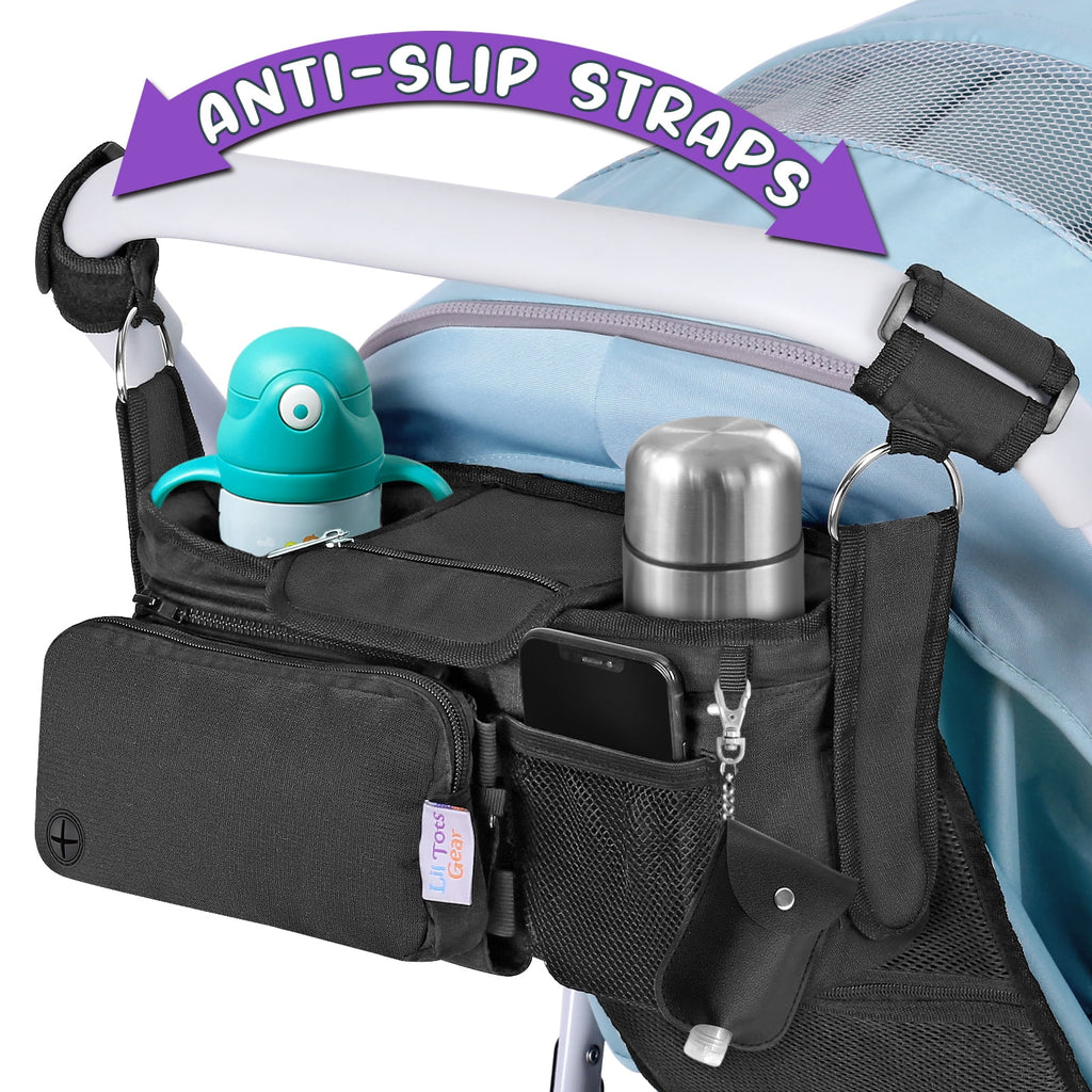 Universal Baby Organizer Insulated Cup Holder Stroller Caddy T153368