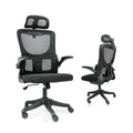 Black Mesh Ergonomic Office Chair with Headrest Q1516