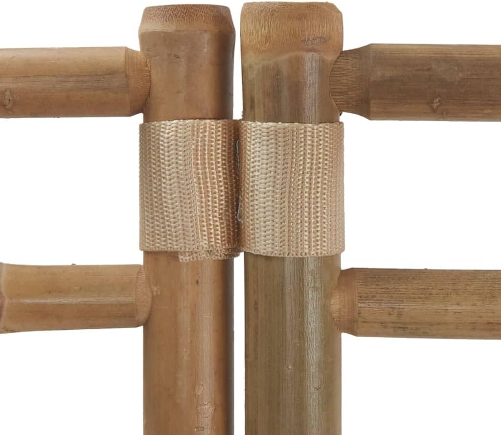 Cream White 4-Panel Bamboo Room Divider I596