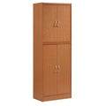 4-Door Kitchen Pantry with 4-Shelves, Cherry U15616