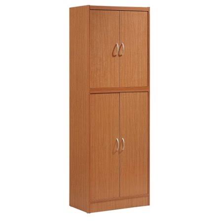 4-Door Kitchen Pantry with 4-Shelves, Cherry U15616