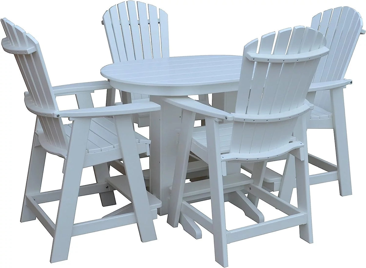 Oval Lime Green 5-Piece Counter Height Table and Chair Set M596
