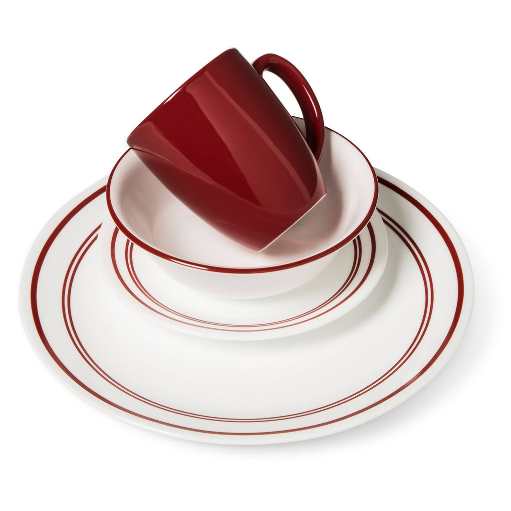 16-Piece Red Dinnerware Set J51154