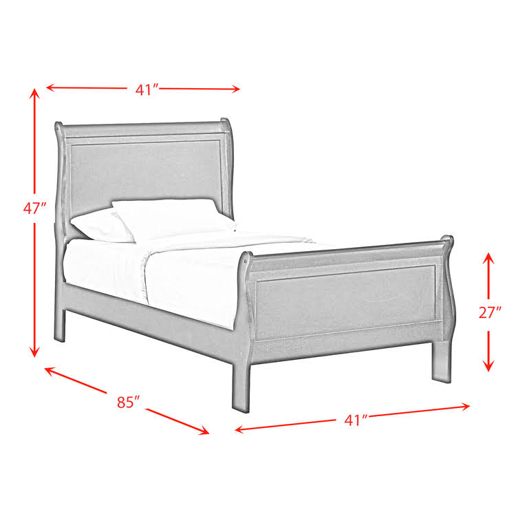 Twin Panel 3PC Bedroom Set in Cherry A9170