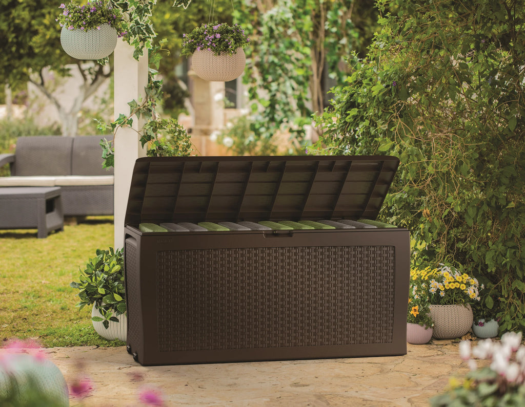 Brown Resin Outdoor Storage Deck Box G686611