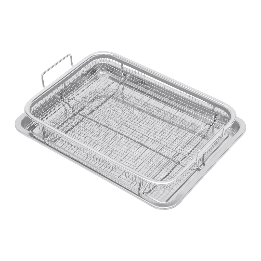 Stainless Steel Non-stick Air Fryer Basket 2 Piece Set M130648