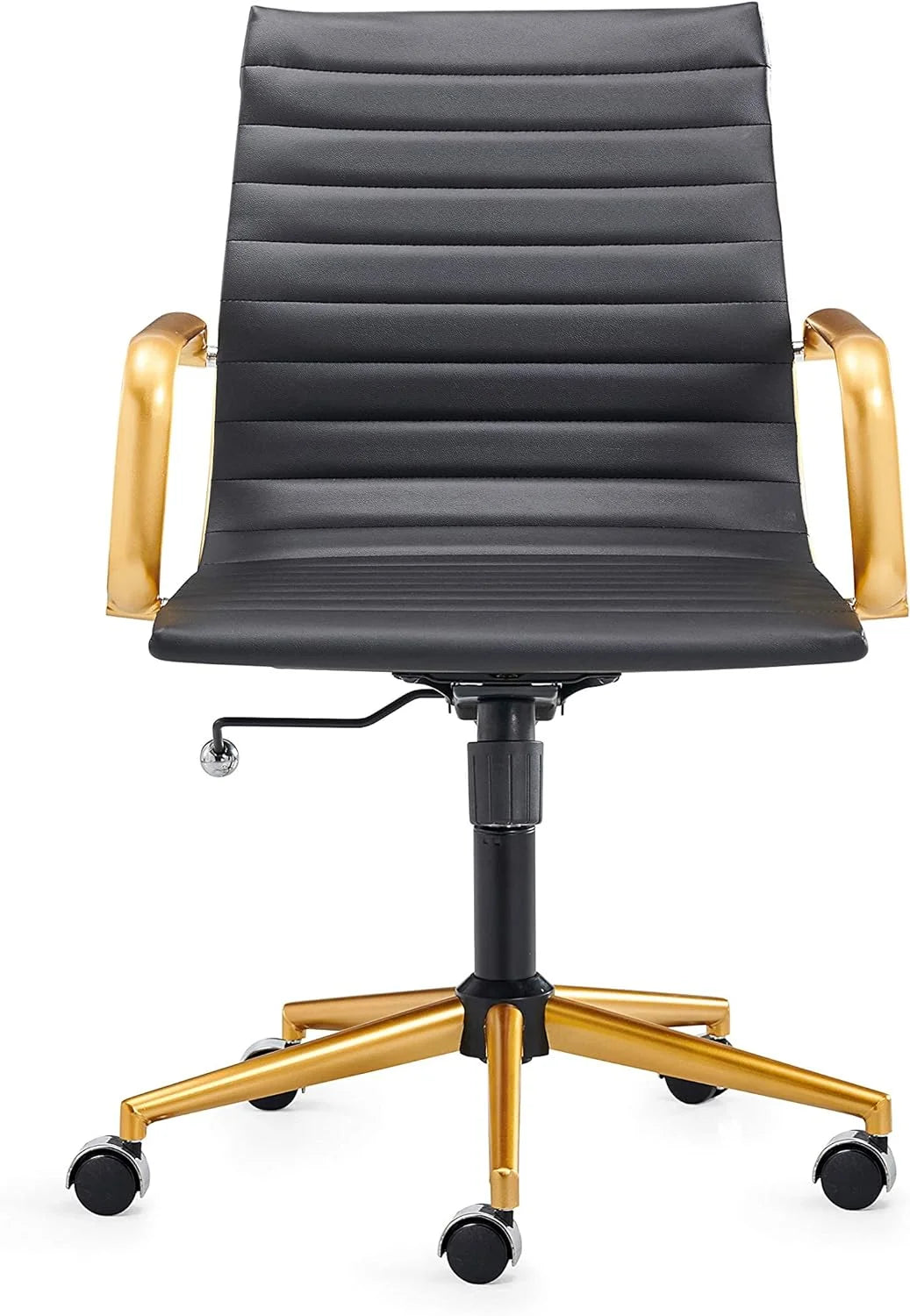 Black Ergonomic Office Chair with Back Support and Caster Wheels P4953