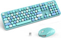 Wireless Mechanical Gaming Keyboard with LED Backlit, Bluetooth 5.1/USB Wired, 104 Keys, Blue Switch, Magnetic Wrist Rest D322