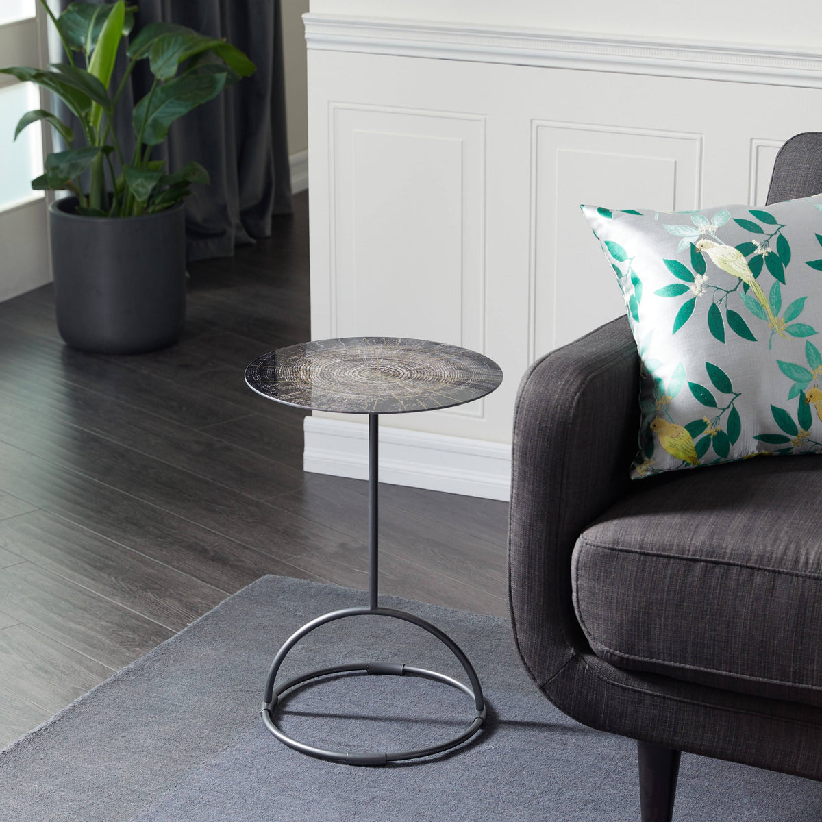 Blue Contemporary Metal Accent Table A8841
