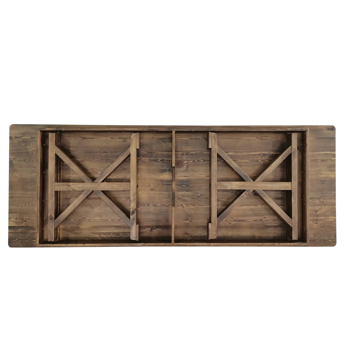 Antique Rustic Solid Pine Folding Farm Table C8492