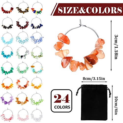 24 Pcs Wine Glass Charms E522065