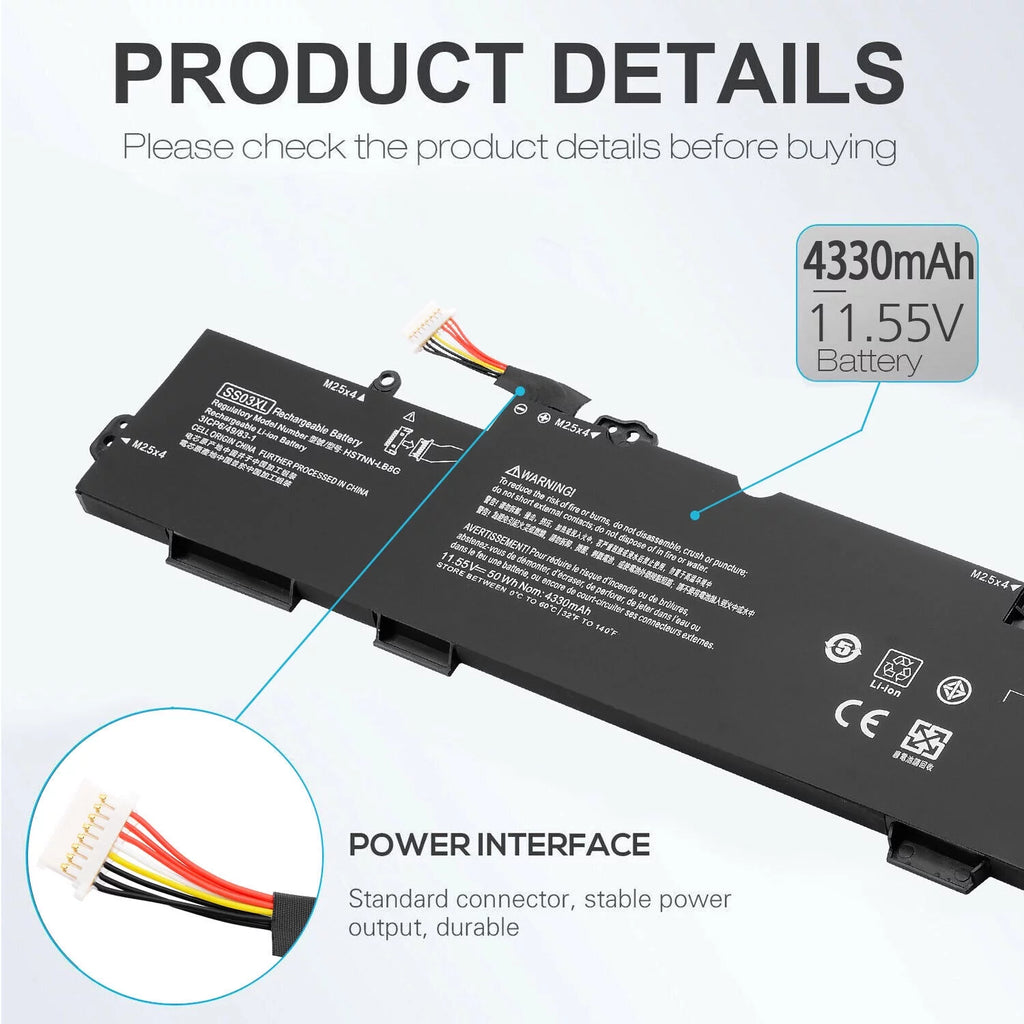 Battery for HP EliteBook 735 745 830 836 840 846 G5 ZBook 14U G6 N573
