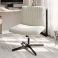 Beige Upholstered Linen Office Chair Y5397