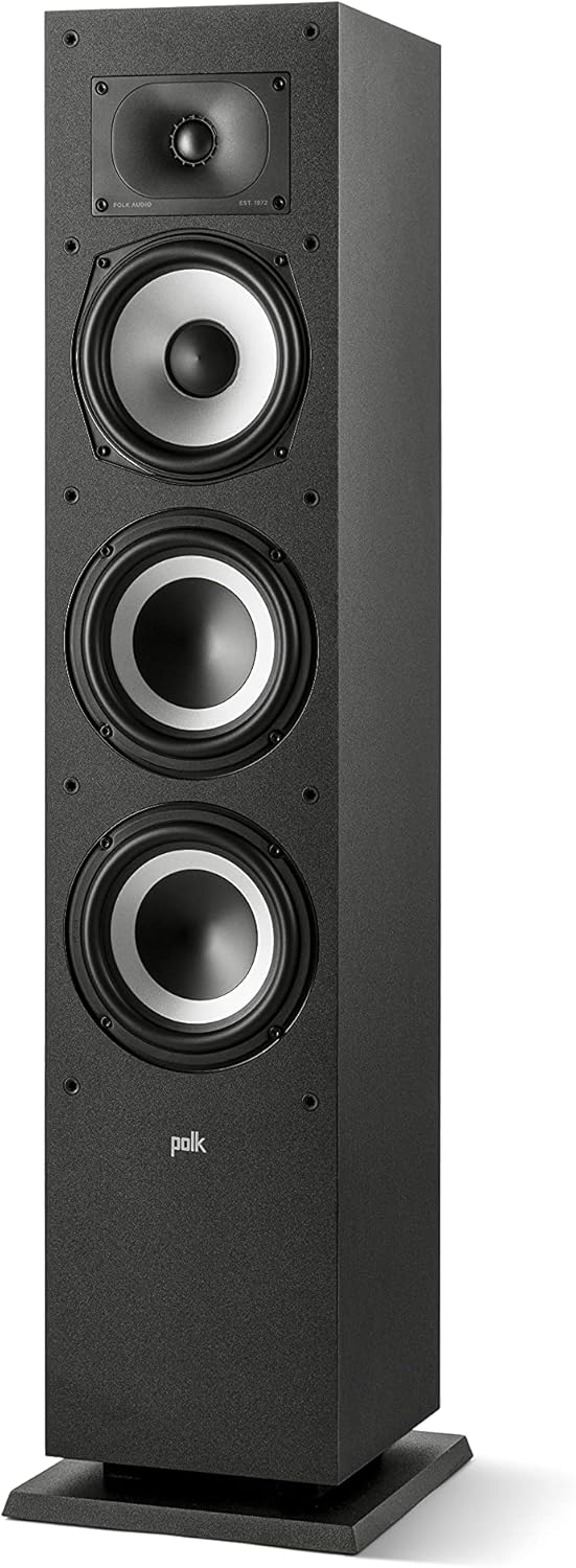 Midnight Black Tower Speaker with 1" Tweeter and 6.5" Woofer S994191