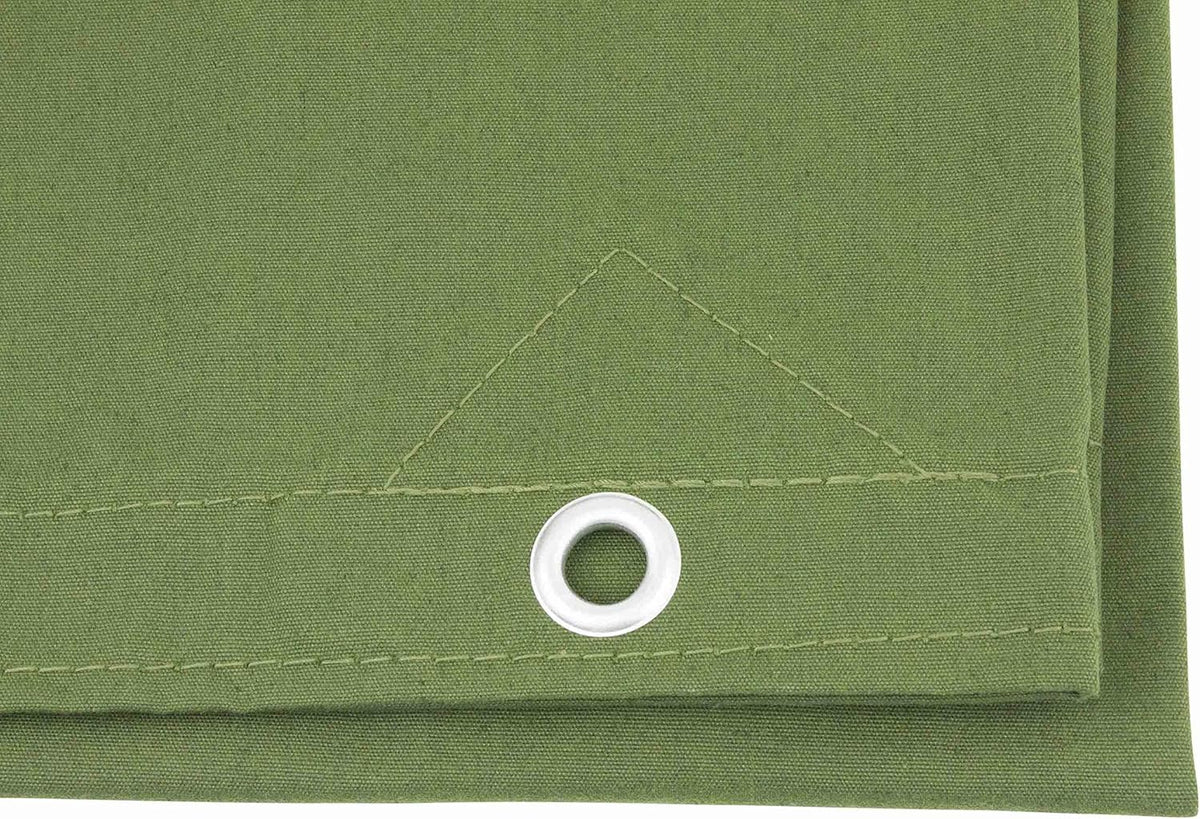 Green Canvas Tarp 12oz Water Resistant 12' x 20' Pack of 2 Z2280