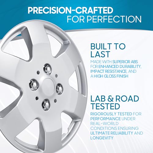 4-Pack 15 Inch Wheel Rim Cover Hubcaps Snap On Hub Cap Set O417