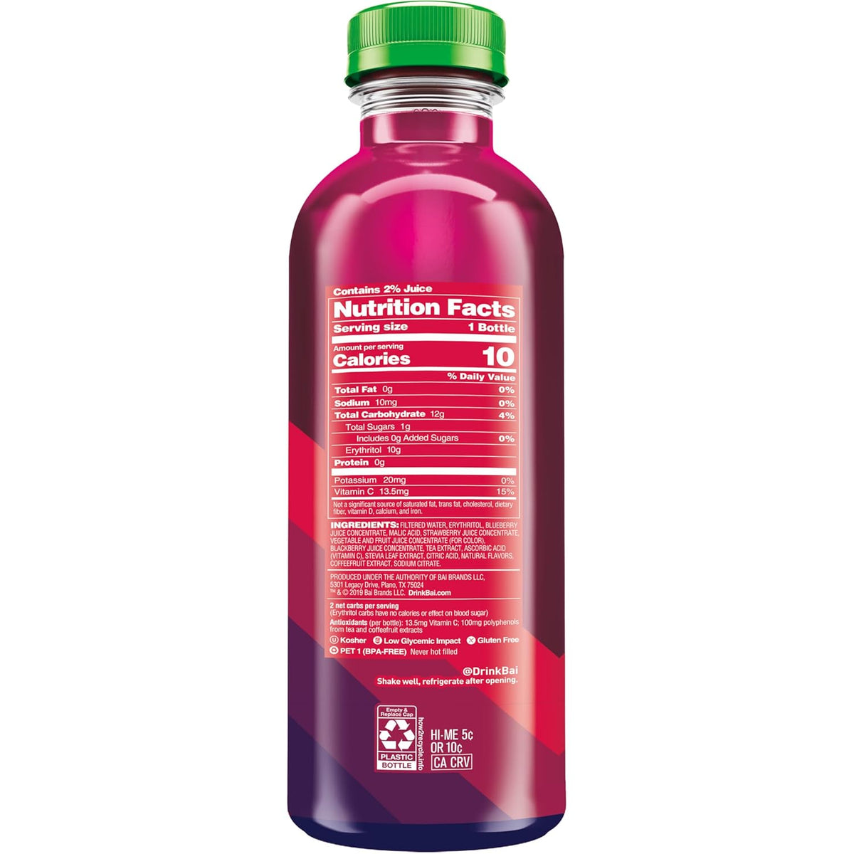 Black Raspberry Beverage, 18 fl oz (Pack of 6) I3018