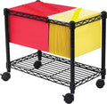 Wire Mobile Letter/Legal File Cart Black E3883