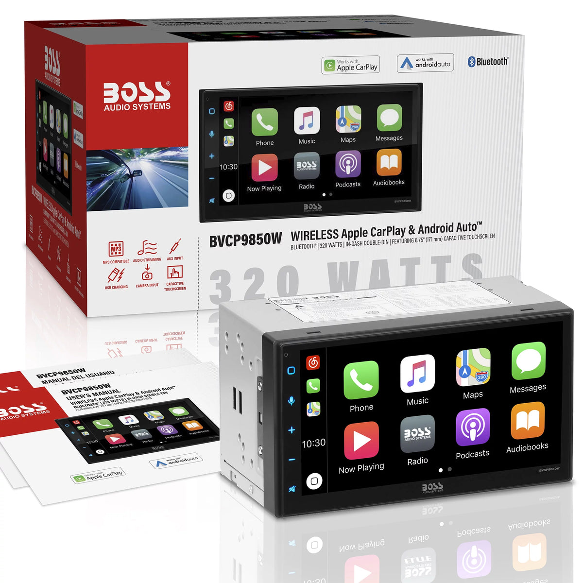 Wireless Apple CarPlay Car Audio Stereo System E2231