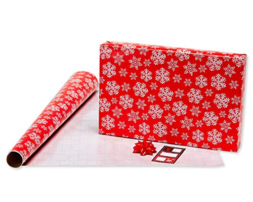 Red and Black Christmas Wrapping Paper Set with Cut Lines B198883