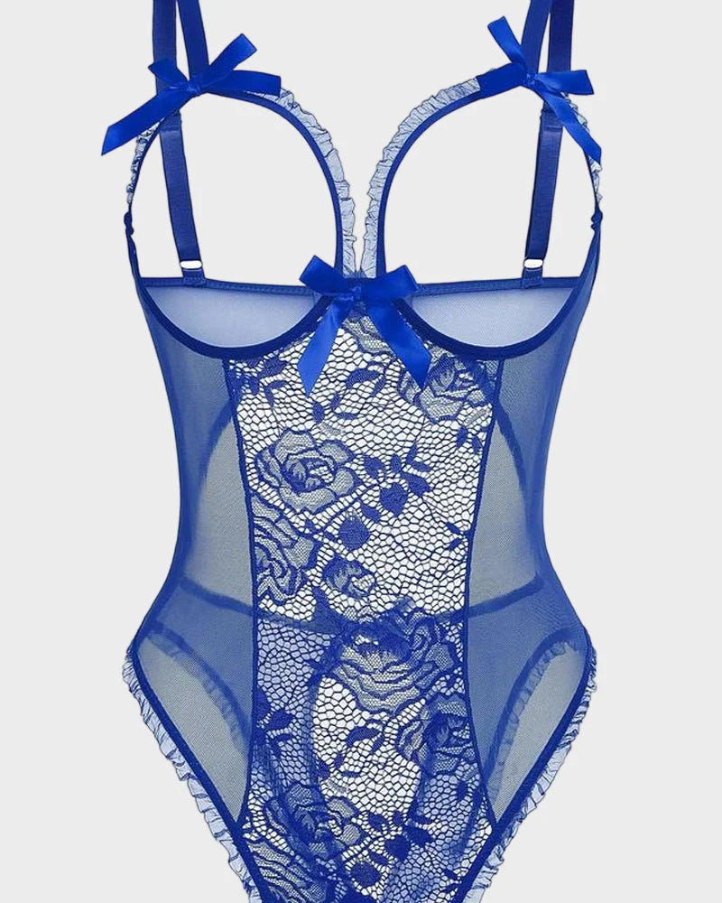 Crotchless Lace Mini Bodysuit E7856