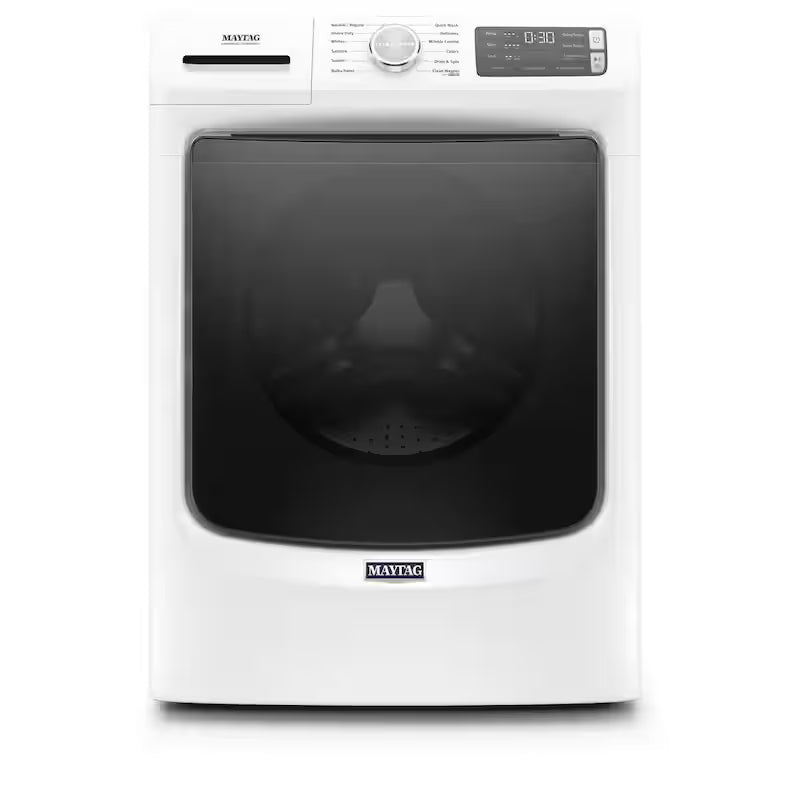 White Front Load Washing Machine with Steam H2240