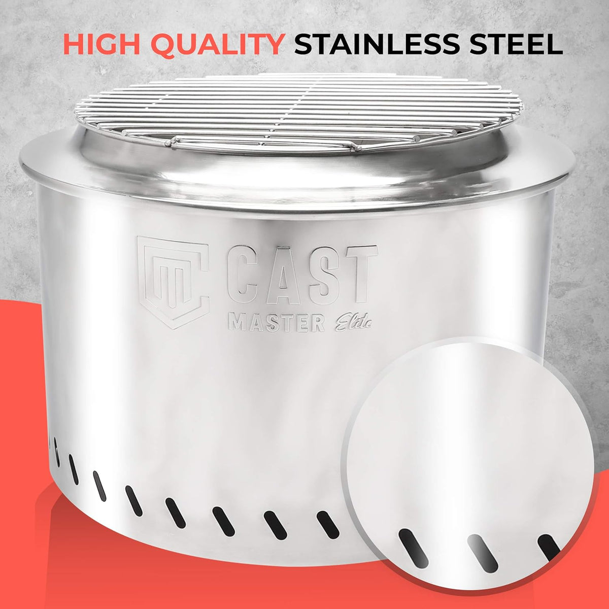 Smokeless Fire Pit & Campfire Grill with Carry Case N4445