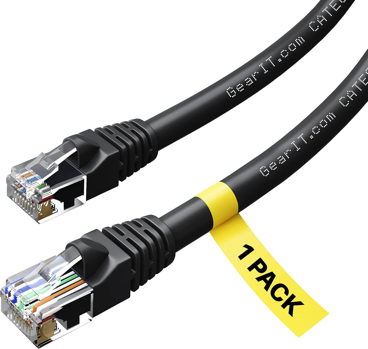 Cat 6 Ethernet Cable 10 ft 20-Pack Black J46487