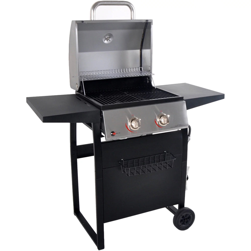 2-Burner Propane Gas Grill, Stainless and Black S468727