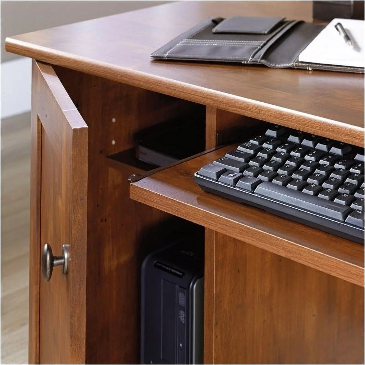 2 Door Wood Computer Desk in Brushed Maple A540184