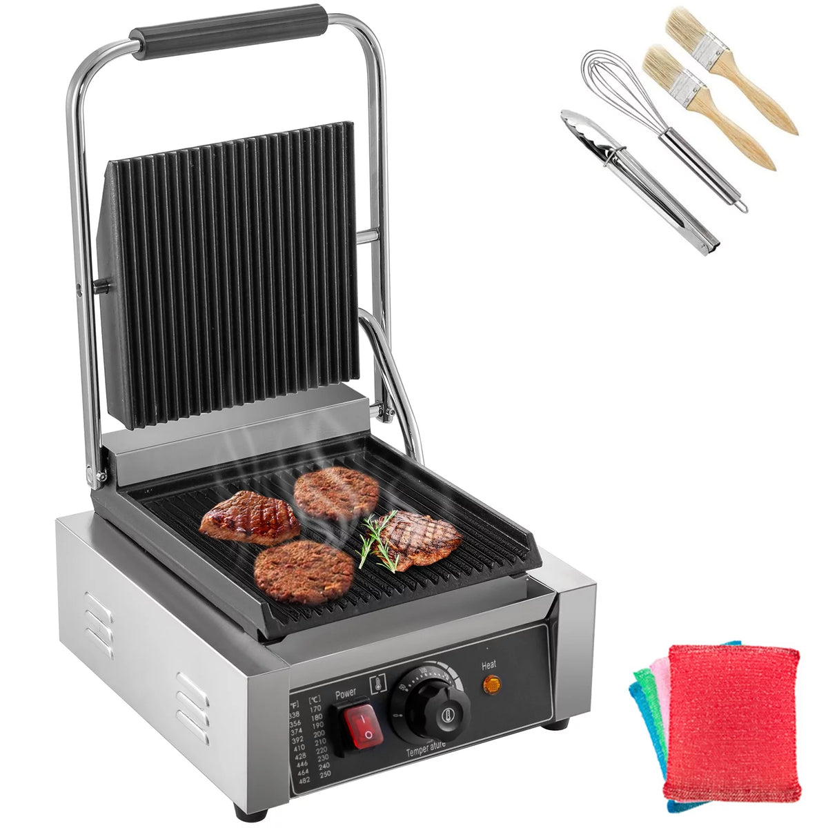 110V 1800W Electric Non-Stick Panini Maker B1333