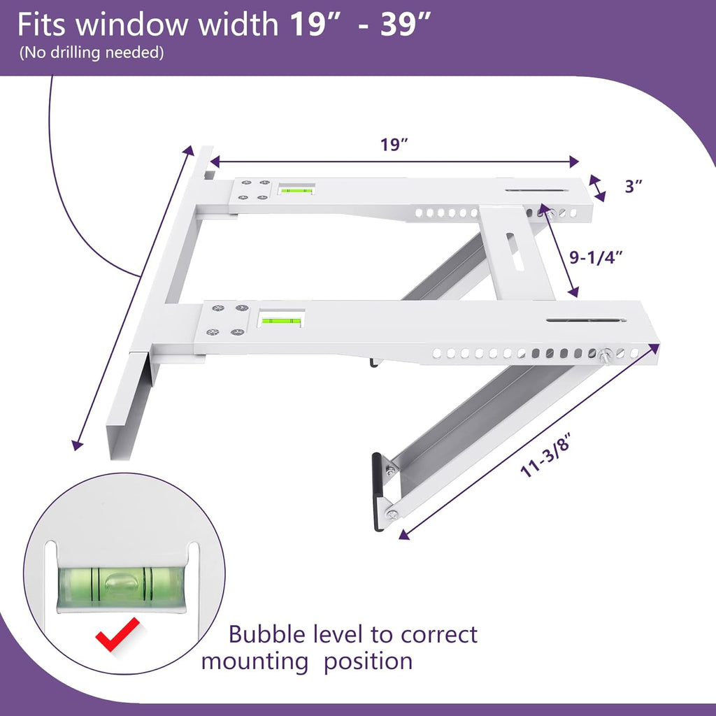 Window Air Conditioner Support Bracket, Heavy Duty Holds Up to 200 lbs Pack of 2 B274964