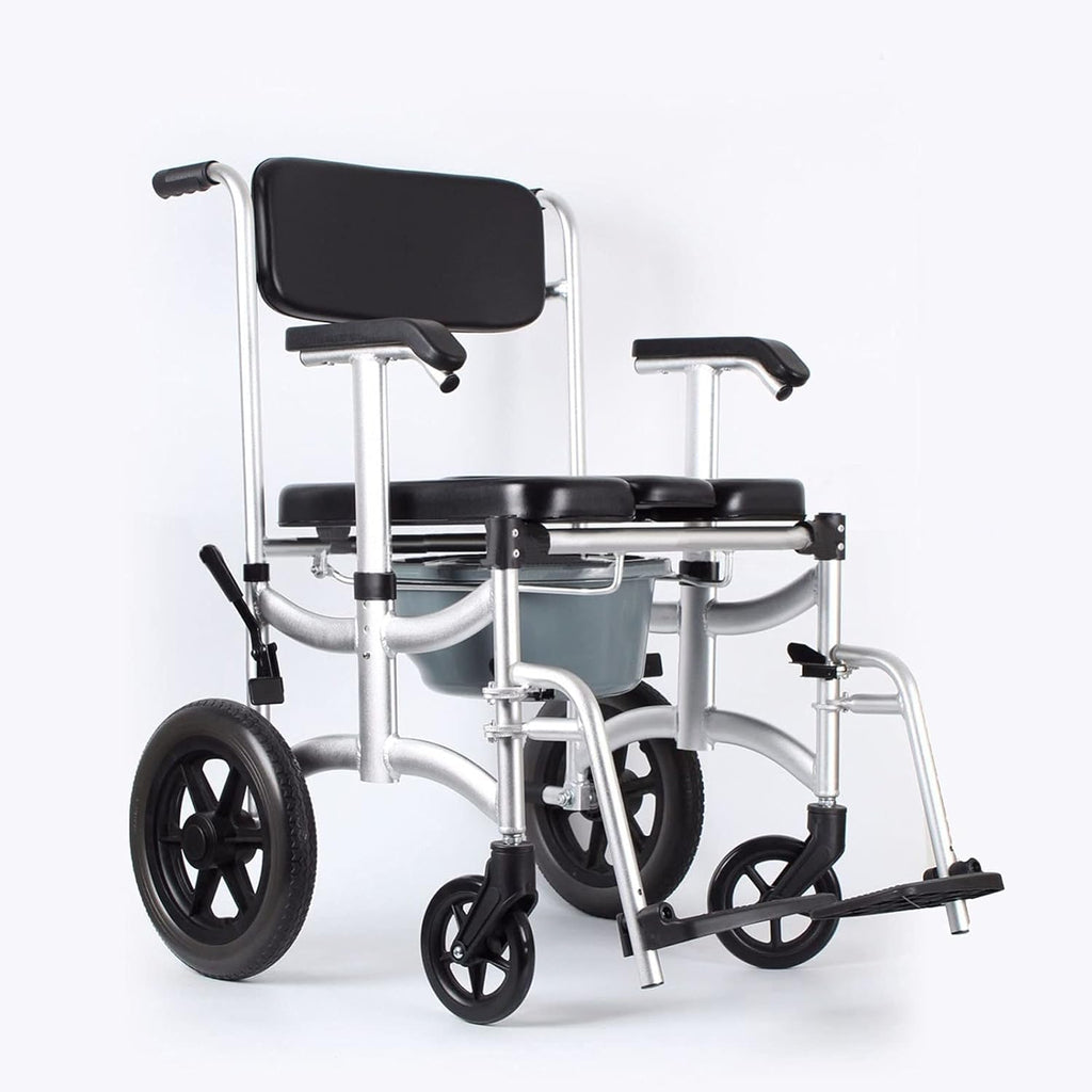 Toilet Commode Chair with Adjustable Height, Detachable Pot and Brakes F118646