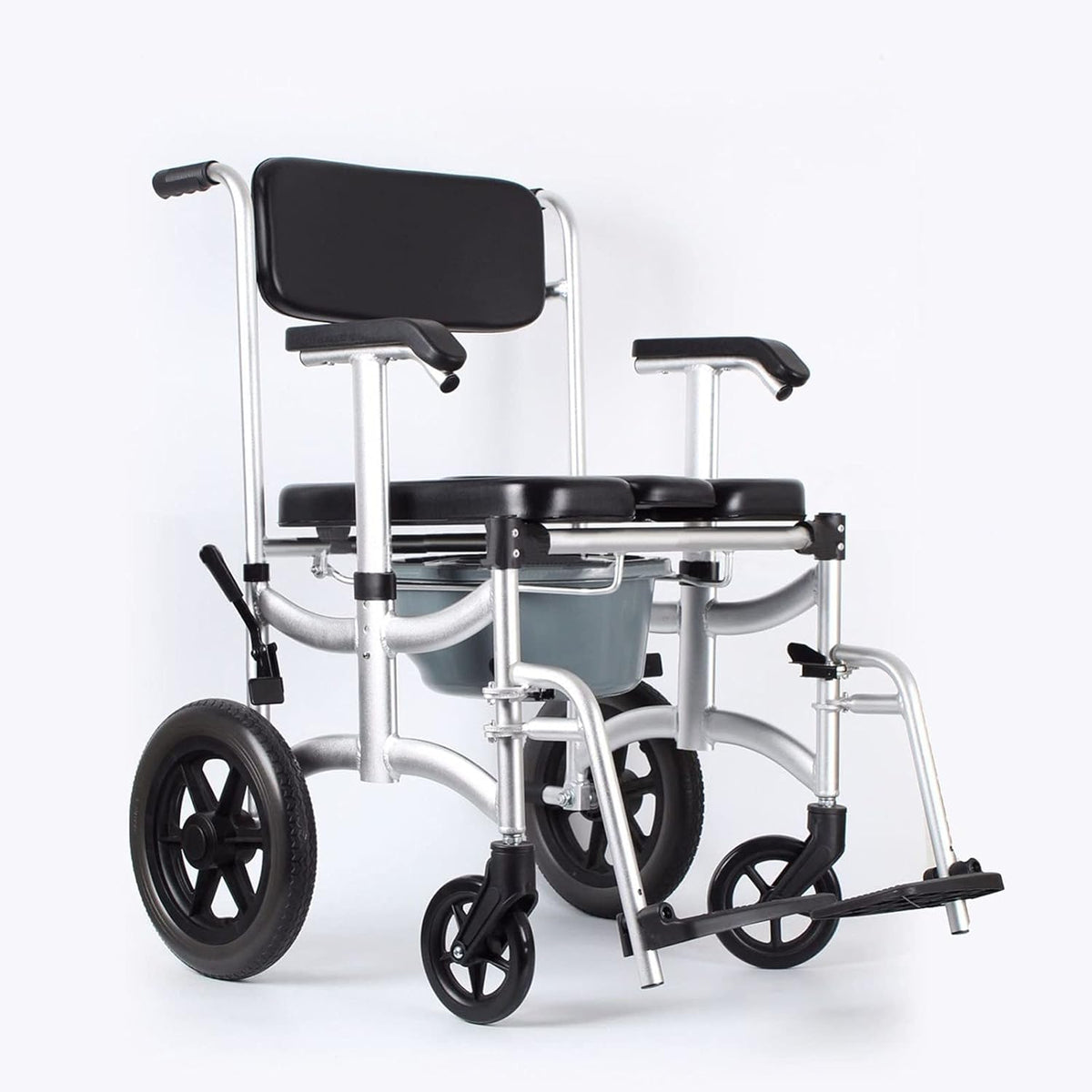 Toilet Commode Chair with Adjustable Height, Detachable Pot and Brakes F118646